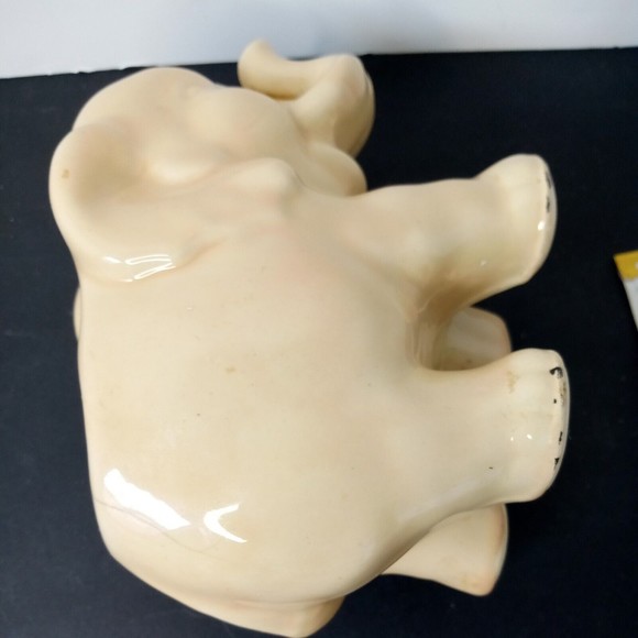 Vintage USA Elephant With Trunk Up Ceramic Planter - Picture 11 of 13